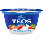 Йогурт ТЕОС греческий, клубника, 2%, 140г