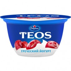 Йогурт ТЕОС греческий, вишня, 2%, 140г в магазинах Авоська