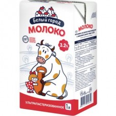Молоко БЕЛЫЙ ГОРОД стерилизованное 3.2%, 1кг в магазинах Авоська
