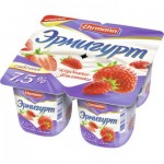 Продукт йогуртный ЭРМИГУРТ экстра сливочный, клубника, земляника, 7.5%, 100г