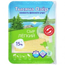 Сыр ТЫСЯЧА ОЗЕР легкий, нарезка 15%, 125г в магазинах Авоська