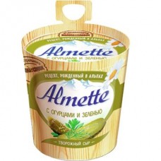 Сыр творожный АЛЬМЕТТЕ с огурцами и зеленью 60%, 150г в магазинах Авоська