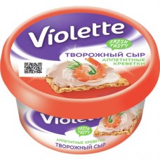 Сыр творожный ВИОЛЕТТА с креветками 70%, 140г в магазинах Авоська