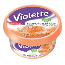 Сыр творожный ВИОЛЕТТА с лососем, 70%, 140г в магазинах Авоська