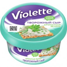 Сыр творожный ВИОЛЕТТА с зеленью 70%, 140г в магазинах Авоська