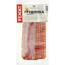 Грудинка РЕМИТ варено - копченая, домашняя, нарезка, 150г в магазинах Авоська