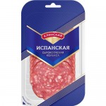 Колбаса Испанская КЛИНСКИЙ сырокопченая, полусухая, нарезка, 85г