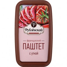 Паштет РУБЛЕВСКИЙ французский, с уткой, 175г в магазинах Авоська