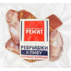 Ребрышки к пиву РЕМИТ копчено-вареные, в/у, 300г в магазинах Авоська