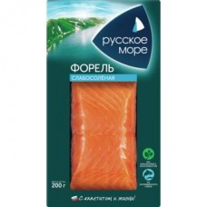 Форель РУССКОЕ МОРЕ слабосоленая, филе-кусок, 200г в магазинах Авоська