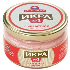 Икра мойвы САНТА БРЕМОР с креветками, 180г в магазинах Авоська