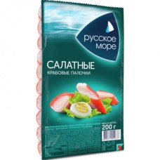 Крабовые палочки РУССКОЕ МОРЕ Салатные охлажденные, 200г в магазинах Авоська
