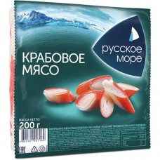 Крабовое мясо РУССКОЕ МОРЕ охлажденные, 200г в магазинах Авоська