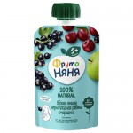 Десерт ФРУТО НЯНЯ из яблок, вишни, рябины черной и смородины черной, 90г Десерт ФРУТО НЯНЯ из яблок, вишни, рябины черной и смородины черной, 90г