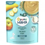 Каша Фруто Няня Овсяная с молоком яблоком и бананом, 200г