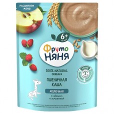 Каша ФРУТО НЯНЯ пшеничная, молочная с яблоком и земляникой, 200г в магазинах Авоська