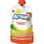 Пюре АГУША Я САМ Яблоко, банан, печенье доу-пак, 90г Пюре АГУША Я САМ Яблоко, банан, печенье доу-пак, 90г