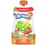 Пюре АГУША яблоко, банан, клубника, киви, 90г Пюре АГУША яблоко, банан, клубника, киви, 90г