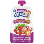 Пюре АГУША яблоко, клубника, земляника, клюква, 80г Пюре АГУША яблоко, клубника, земляника, клюква, 80г