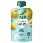 Пюре ФРУТО НЯНЯ груша, 90г