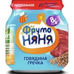 Пюре Фруто Няня из говядины с гречкой и морковью 100г