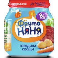 Пюре ФРУТО НЯНЯ из говядины с овощами, 100г в магазинах Авоська