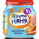 Пюре Фруто Няня ризотто из цыпленка с овощами, 100г