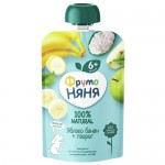 Пюре Фруто Няня яблоко банан творог, 90г Пюре Фруто Няня яблоко банан творог, 90г