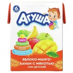 Сок АГУША яблоко, манго, банан, 0.2л Сок АГУША яблоко, манго, банан, 0.2л