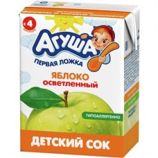 Сок Агуша яблоко осветленное, 0.2л в магазинах Авоська
