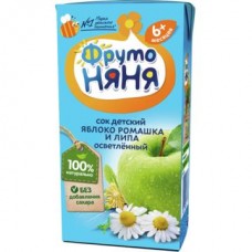 Сок Фруто Няня из яблок и ромашки, 0.2л в магазинах Авоська