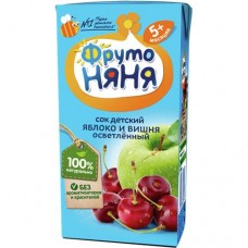 Сок Фруто Няня яблоко вишня осветленный, 0.2л в магазинах Авоська