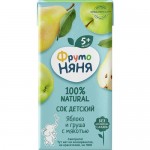Сок ФРУТО НЯНЯ яблоко, груша, с мякотью, 0.2л Сок ФРУТО НЯНЯ яблоко, груша, с мякотью, 0.2л