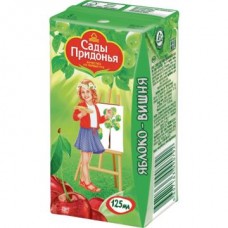 Сок САДЫ ПРИДОНЬЯ яблочно-вишневый, восстановленный, осветленный, 0.125л в магазинах Авоська