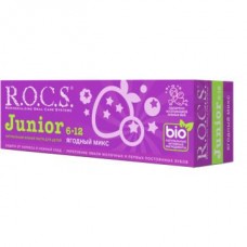 Зубная паста для детей Джуниор РОКС 6-12 лет, ягодный микс, 74г в магазинах Авоська