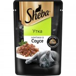 Корм для кошек ШЕБА утка, ломтики в соусе, 75г