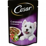 Корм для собак Цезарь Ягненок с овощами 85г