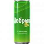 Напиток ДОБРЫЙ лимон, лайм, ж/б, 0.33л