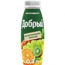 Нектар ДОБРЫЙ мультифрукт, обогащенный провитамином А, 0.3л в магазинах Авоська