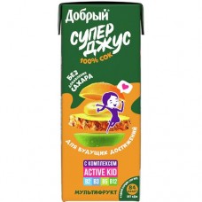 Сок ДОБРЫЙ Актив Кид мультифрукт, 0.2л в магазинах Авоська