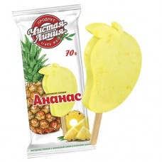 Мороженое ЧИСТАЯ ЛИНИЯ пломбир, ананас, с соком, 70г в магазинах Авоська