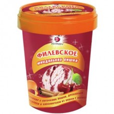 Мороженое ФИЛЕВСКОЕ пломбир, вишня с кусочками миндаля и корицей, 550г в магазинах Авоська