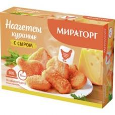Наггетсы МИРАТОРГ куриные с сыром, 300г в магазинах Авоська