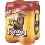 Пиво светлое Велкопоповицкий козел, 4%, ж/б, 4х0,45 л