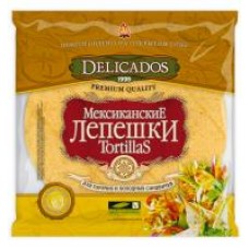 Лепешки Delicados тортильи пшеничные сырные, 400 г в магазинах Дикси