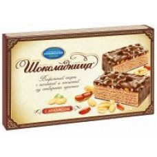 Торт вафельный Коломенский Шоколадница, с арахисом, 400 г в магазинах Дикси