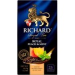 Чай черный Richard Royal Peach&Mint, 25х1,7 г Чай черный Richard Royal Peach&Mint, 25х1,7 г