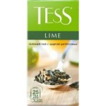 Чай Tess Lime зеленый с цедрой цитрусовых, в пакетиках, 25x1,5 г