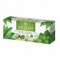 Чай зеленый Akbar Ромашка и мята, 25х2 г в магазинах Дикси