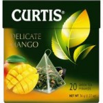 Чай зеленый Curtis Delicate Mango, пирамидки, 20х1,8/1,7 г